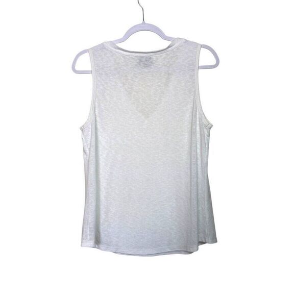 Saturday Sunday Anthropologie V Neck Slub Knit Tank Size L White Sleeveless - Picture 2 of 6